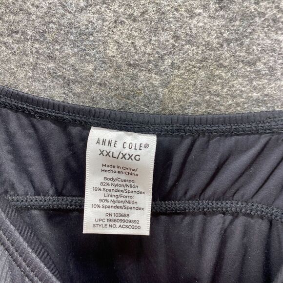 New Anne Cole Swim Suit Women 2XL Black Push Up Lined Sleeveless Wide Strap - Picture 7 of 8